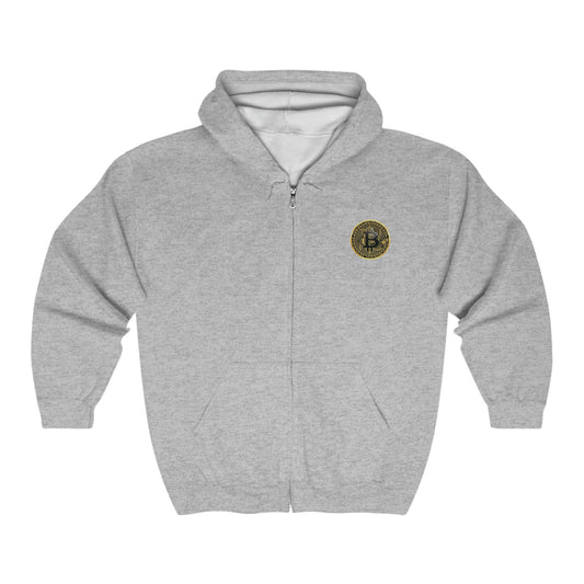 Bitcoin (BTC) Full Zip Hooded Sweatshirt