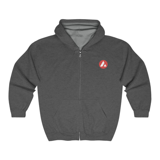 Avalanche (AVAX) Full Zip Hooded Sweatshirt